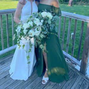 Azazie green bridesmaid dress
